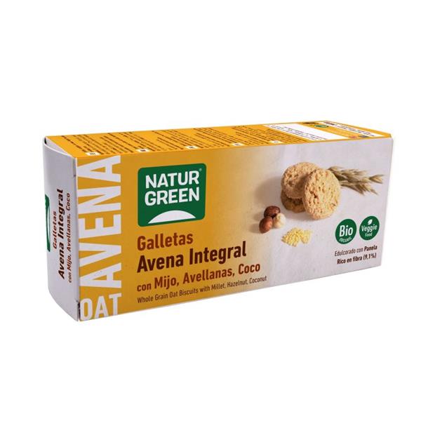 Galletas Avena,Mijo,Avellana,Coco 140g